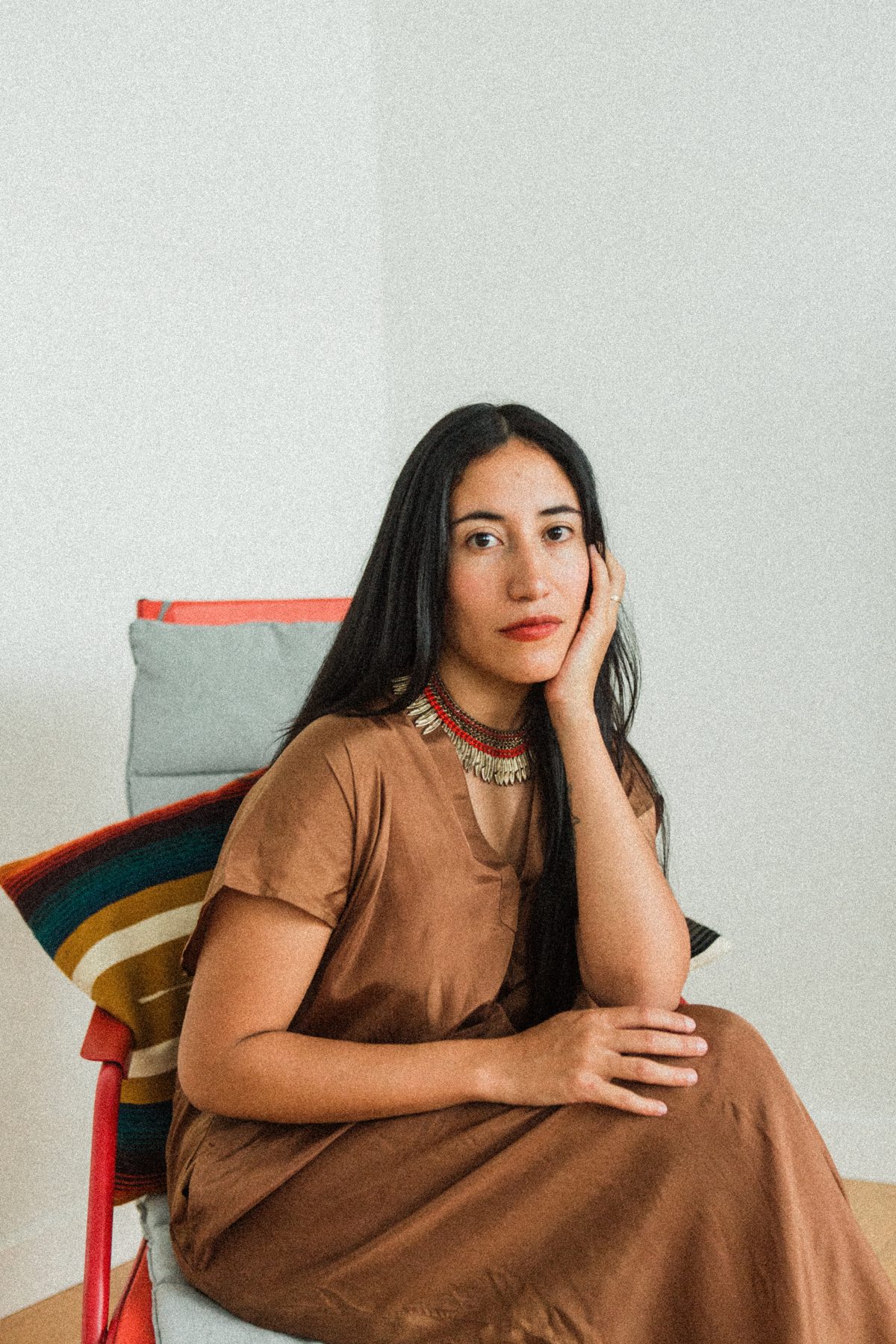 Andrea, founder of Nuu Atelier, working in the atelier